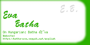 eva batha business card